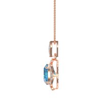 Antique Halo Oval Necklace