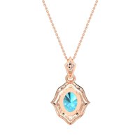 Antique Halo Oval Necklace