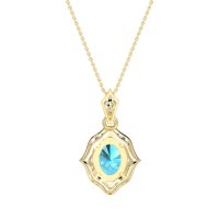 Antique Halo Oval Necklace
