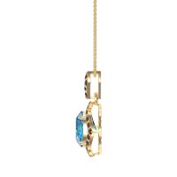 Antique Halo Oval Necklace