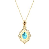 Antique Halo Oval Necklace