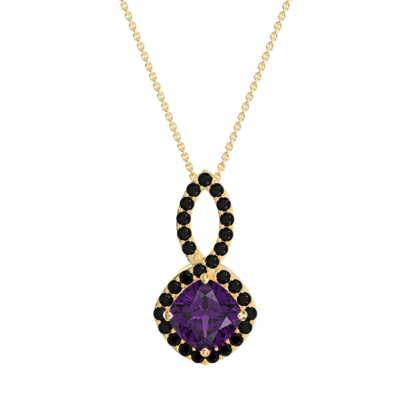Cushion Halo Modern Necklace