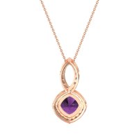 Cushion Halo Modern Necklace