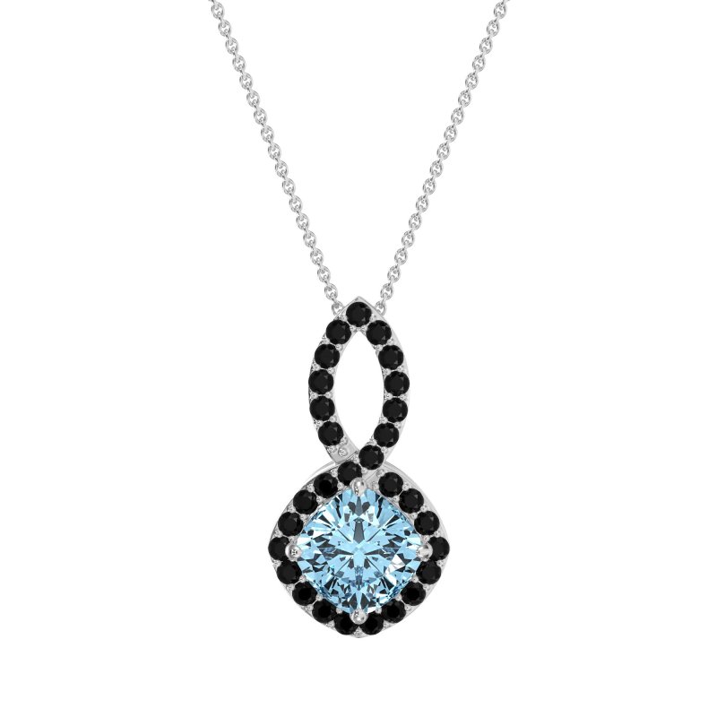 Cushion Halo Modern Necklace