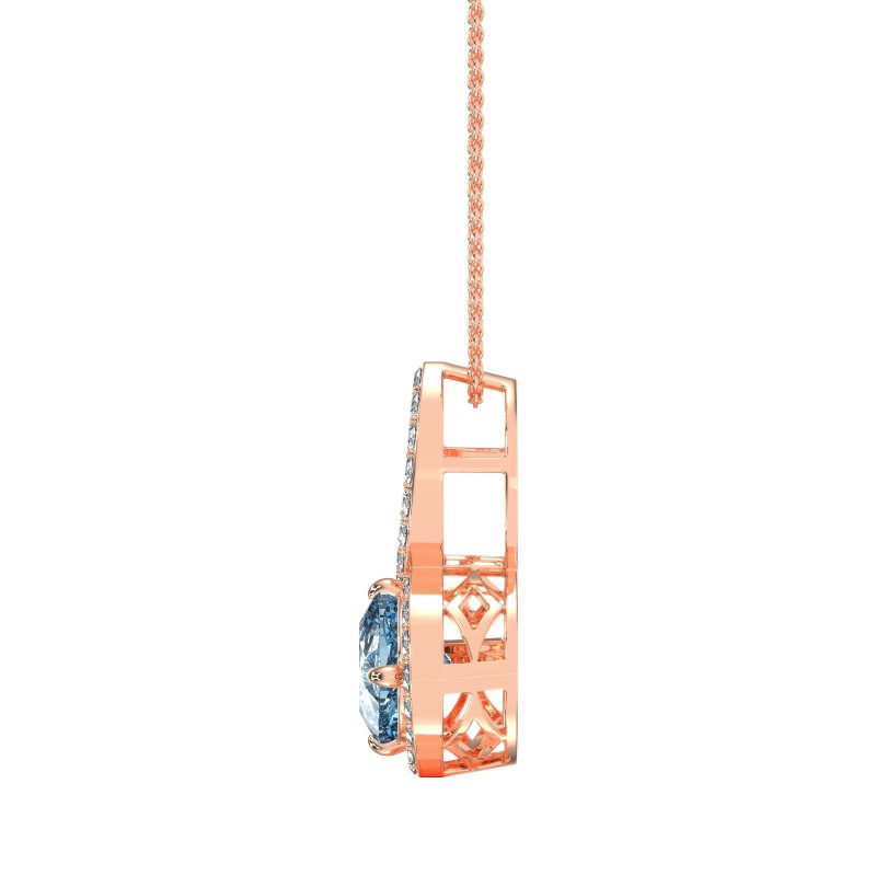 Cushion Halo Modern Necklace