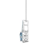 Cushion Halo Modern Necklace