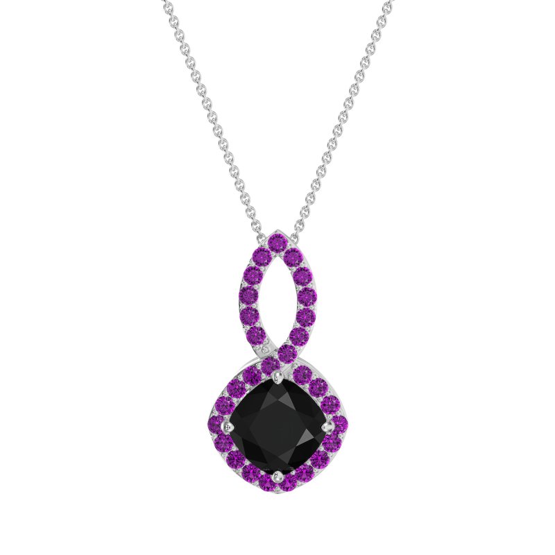 Cushion Halo Modern Necklace
