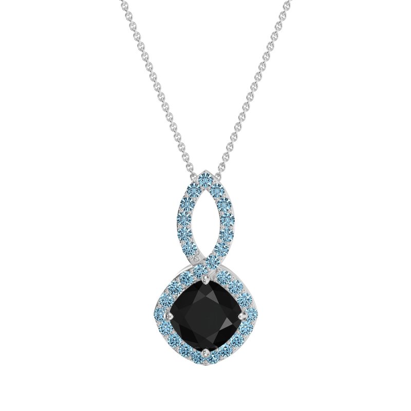 Cushion Halo Modern Necklace