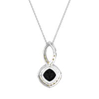 Cushion Halo Modern Necklace