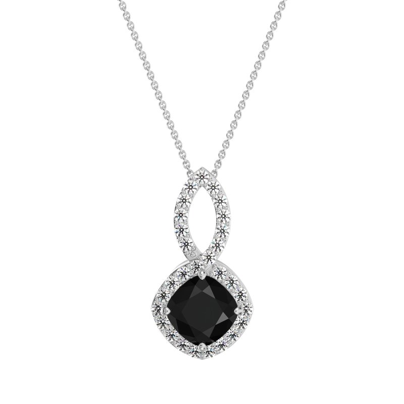 Cushion Halo Modern Necklace