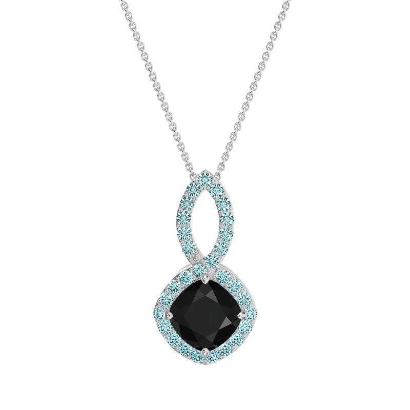 Cushion Halo Modern Necklace