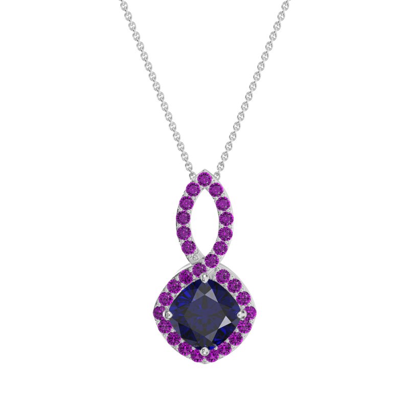 Cushion Halo Modern Necklace