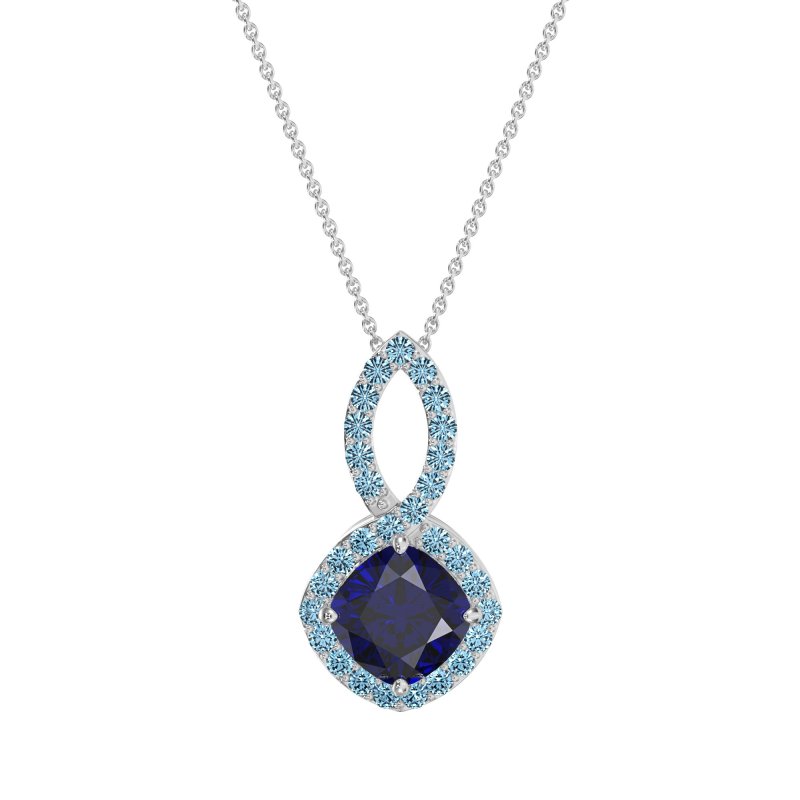 Cushion Halo Modern Necklace