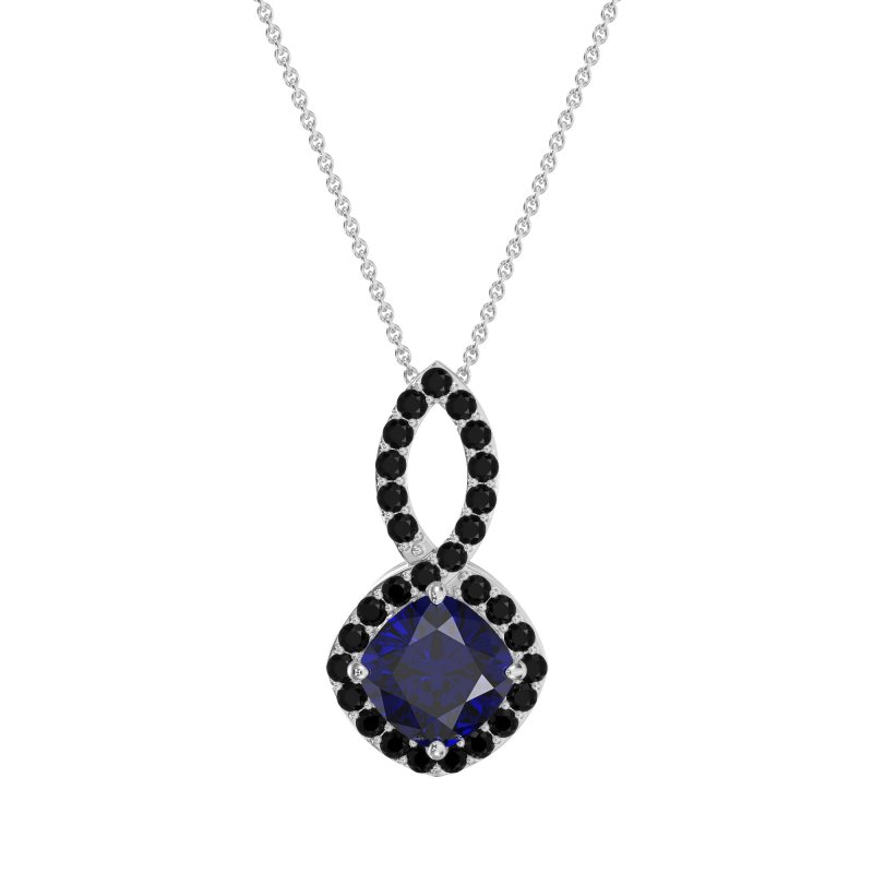 Cushion Halo Modern Necklace