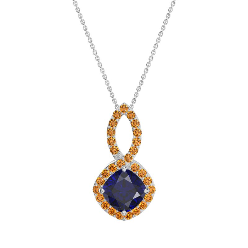 Cushion Halo Modern Necklace