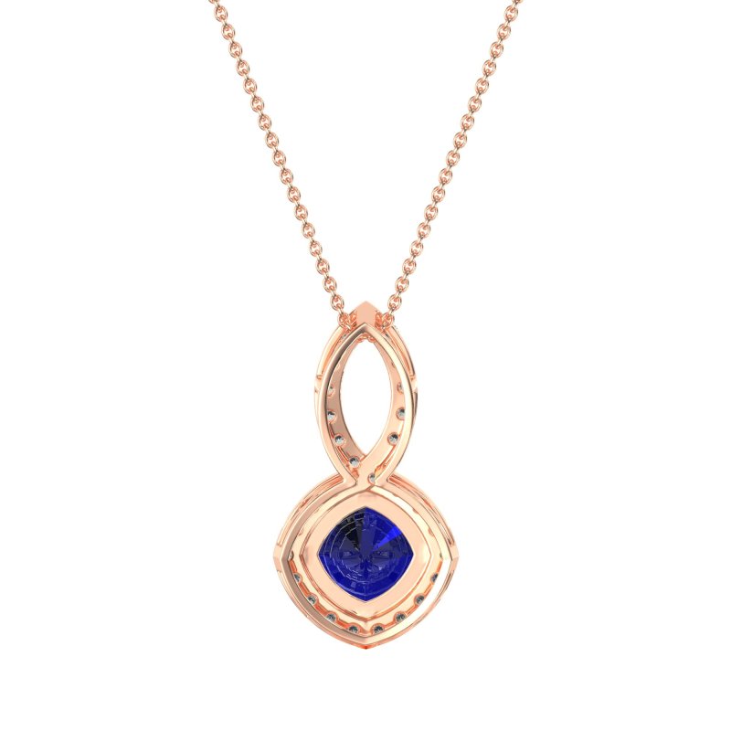 Cushion Halo Modern Necklace