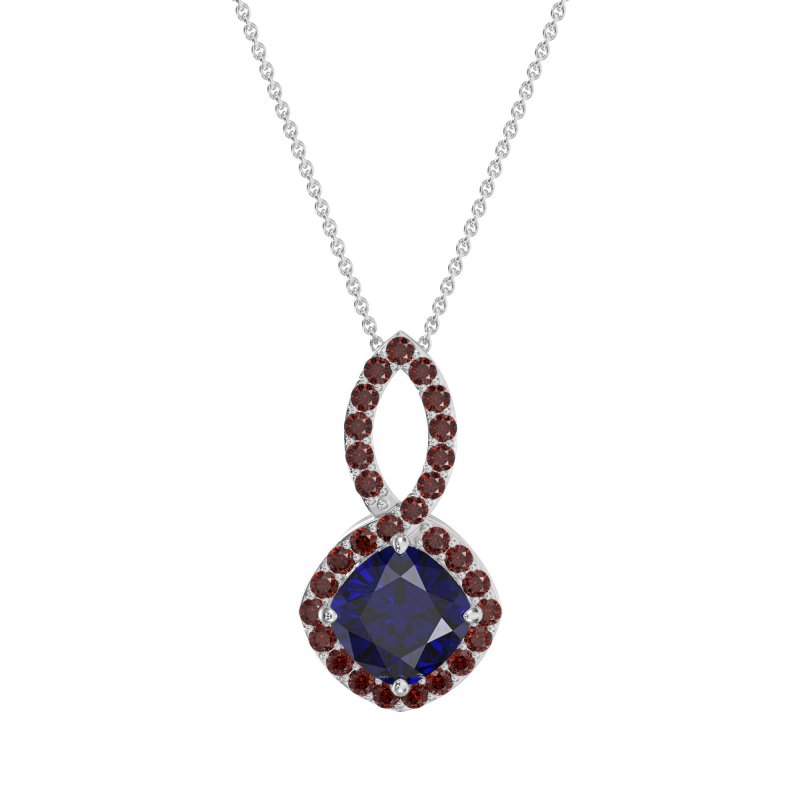 Cushion Halo Modern Necklace