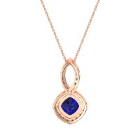 Cushion Halo Modern Necklace