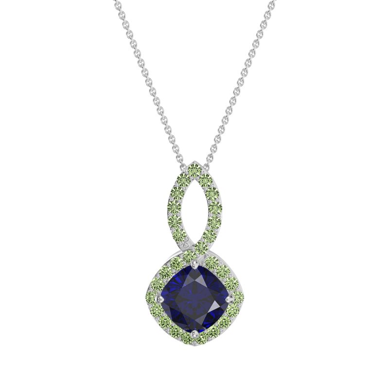Cushion Halo Modern Necklace