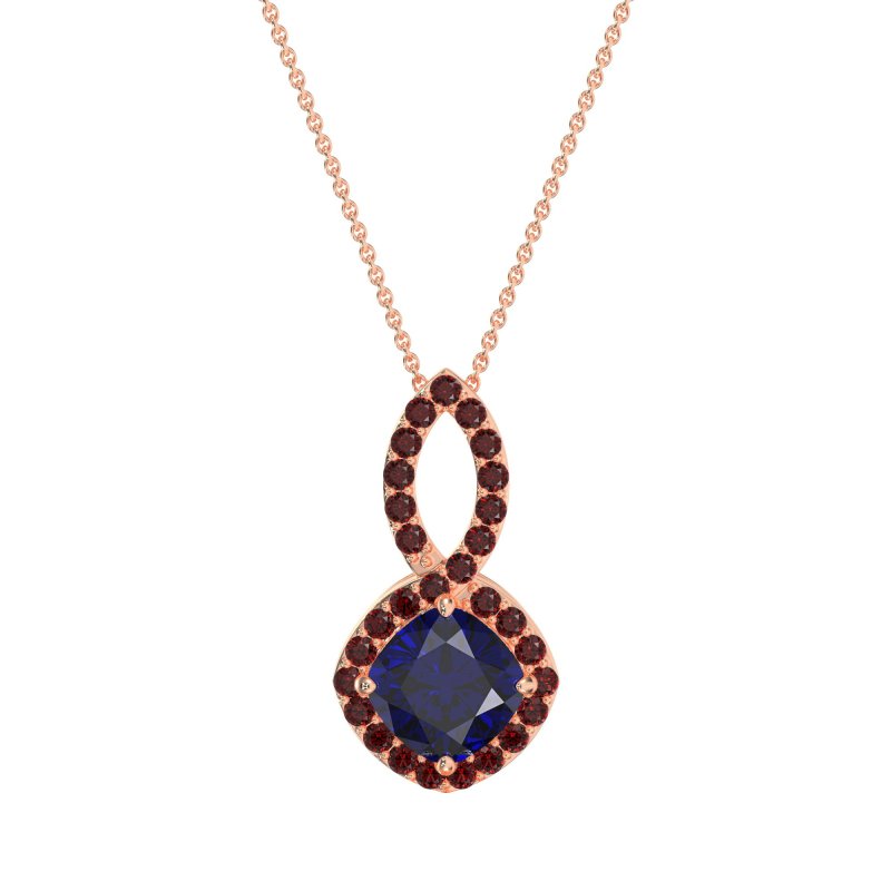 Cushion Halo Modern Necklace