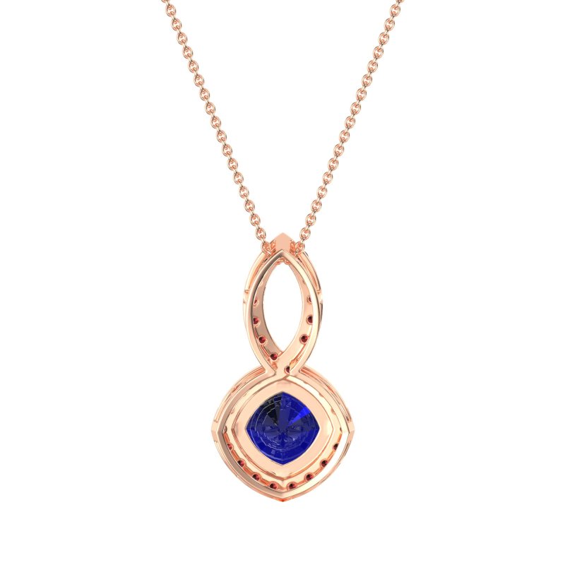 Cushion Halo Modern Necklace