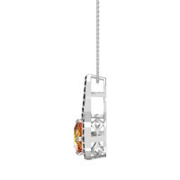 Cushion Halo Modern Necklace