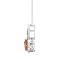 Cushion Halo Modern Necklace