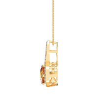 Cushion Halo Modern Necklace