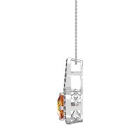 Cushion Halo Modern Necklace