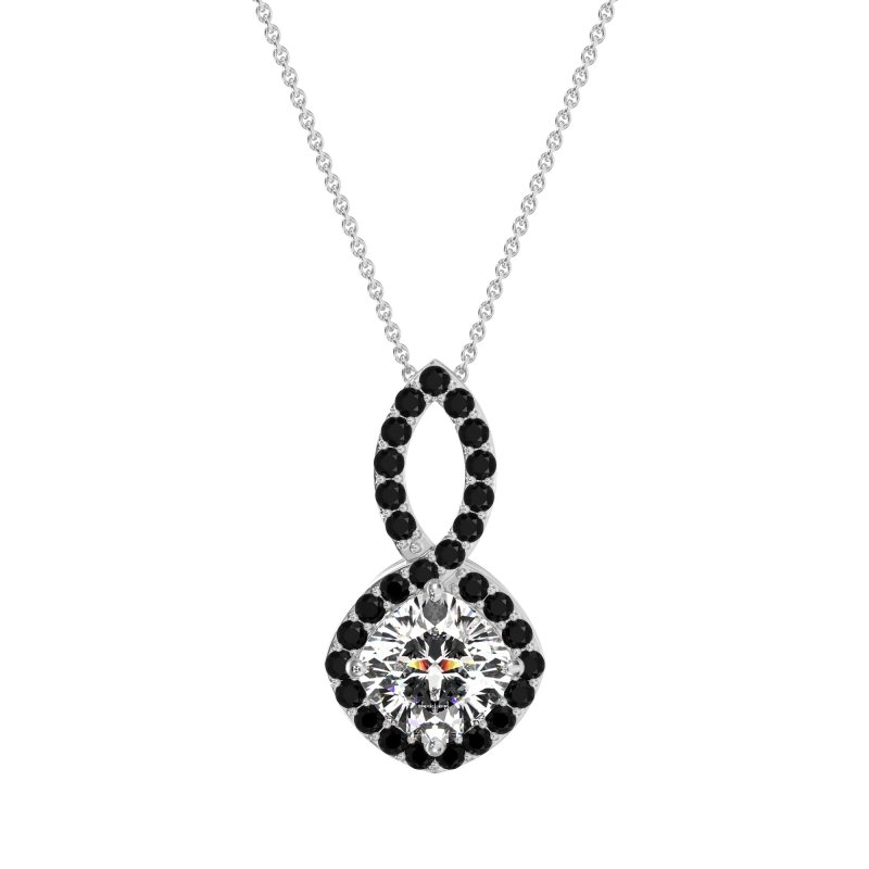 Cushion Halo Modern Necklace