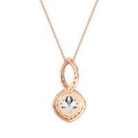 Cushion Halo Modern Necklace
