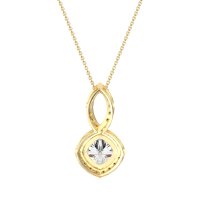 Cushion Halo Modern Necklace