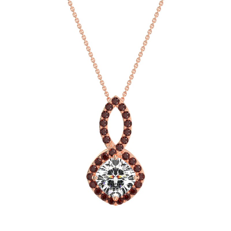 Cushion Halo Modern Necklace