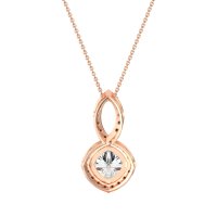 Cushion Halo Modern Necklace