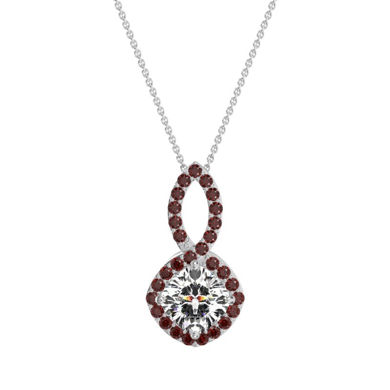 Cushion Halo Modern Necklace