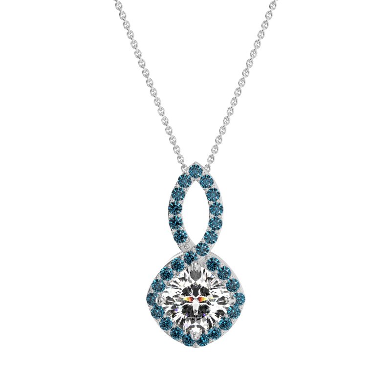 Cushion Halo Modern Necklace