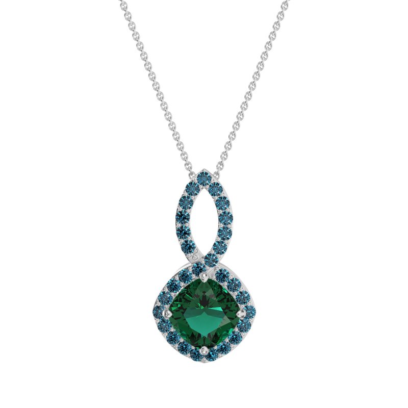 Cushion Halo Modern Necklace