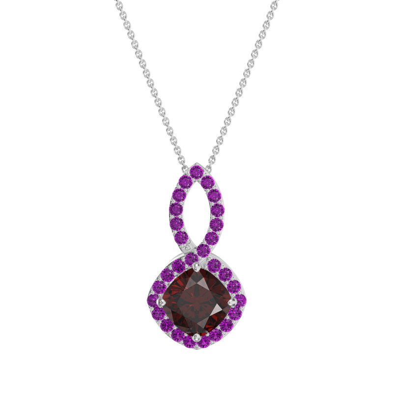 Cushion Halo Modern Necklace