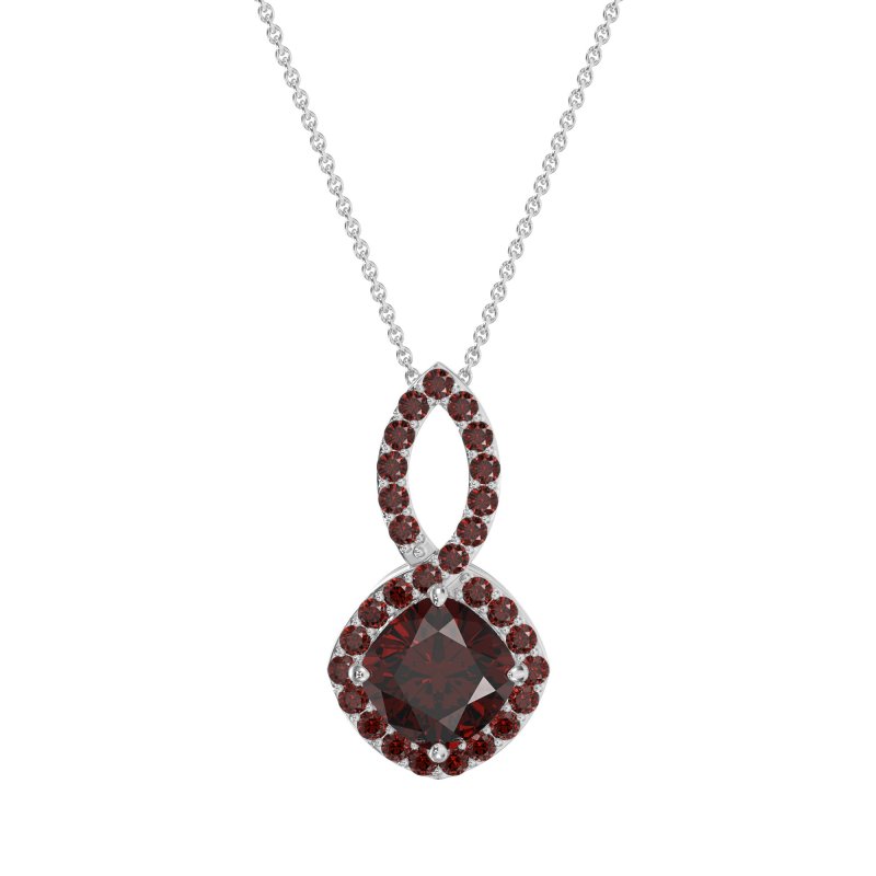 Cushion Halo Modern Necklace