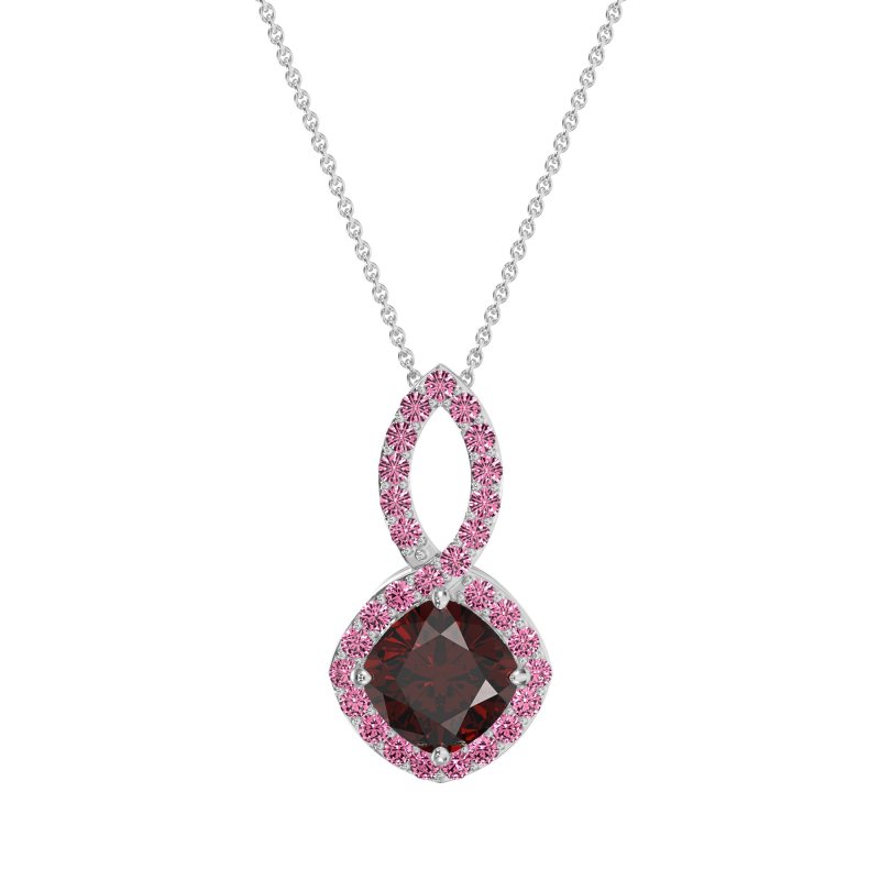 Cushion Halo Modern Necklace