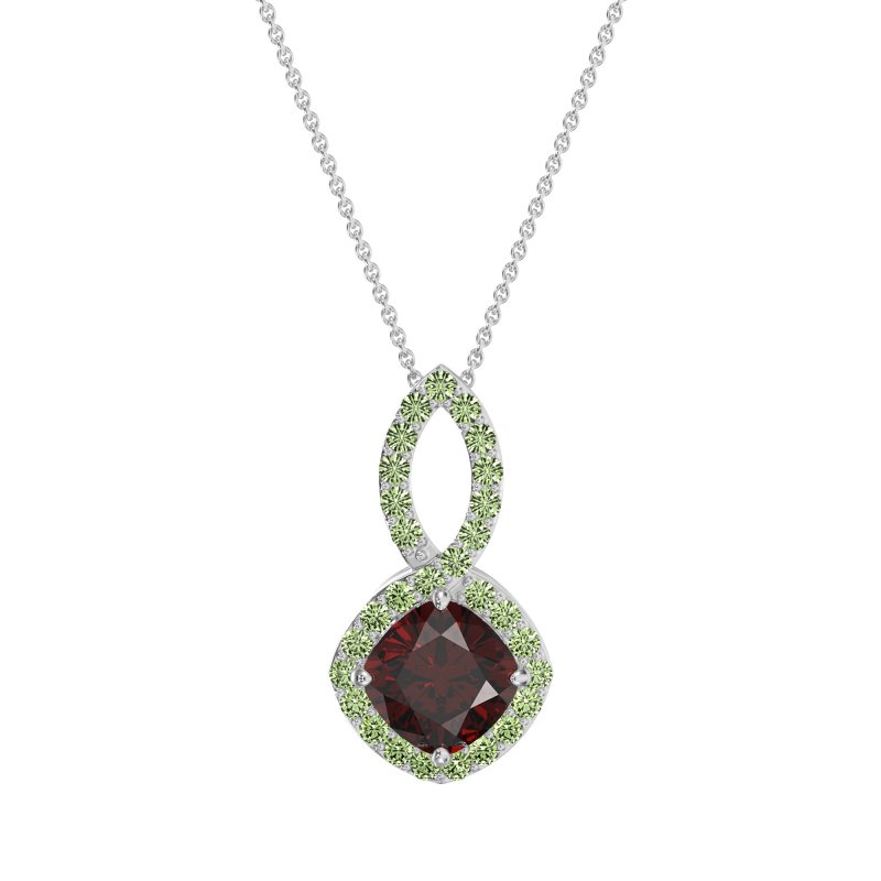 Cushion Halo Modern Necklace