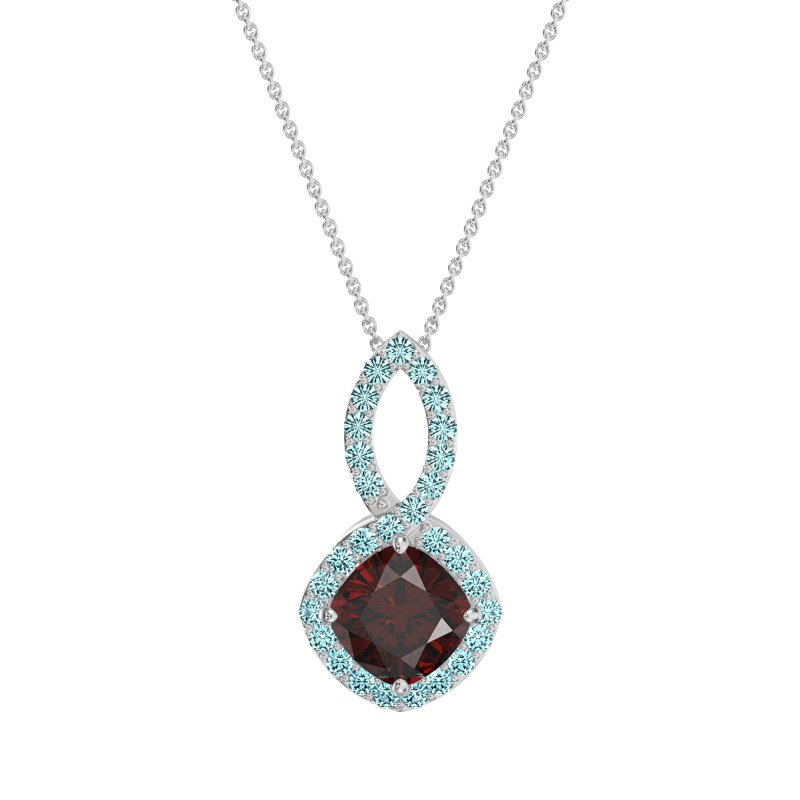 Cushion Halo Modern Necklace
