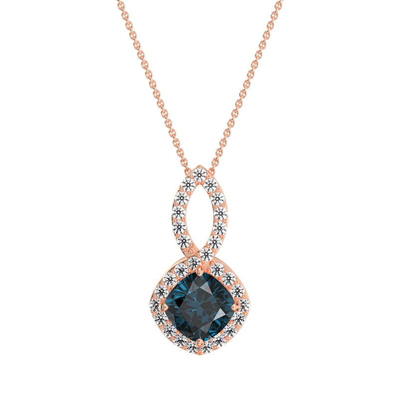 Cushion Halo Modern Necklace