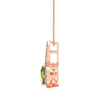 Cushion Halo Modern Necklace