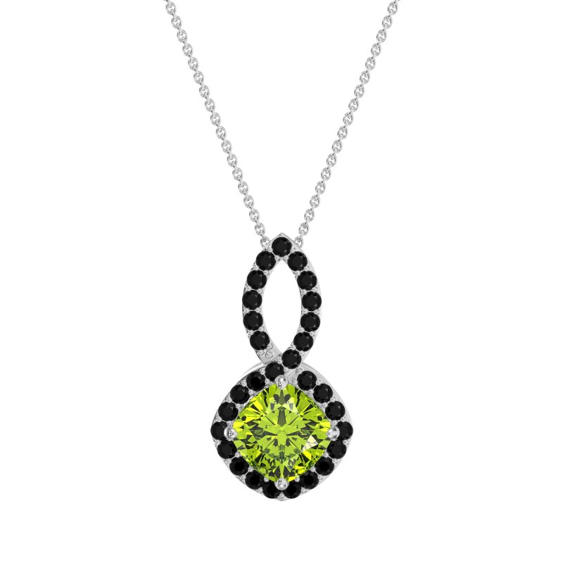 Cushion Halo Modern Necklace