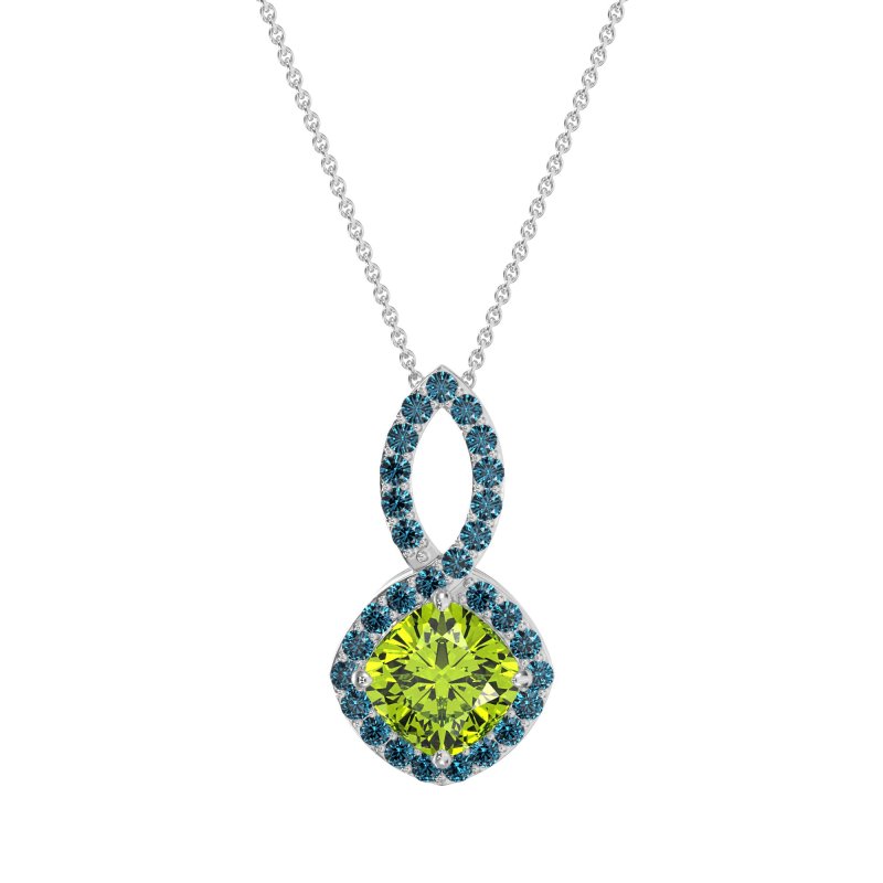 Cushion Halo Modern Necklace