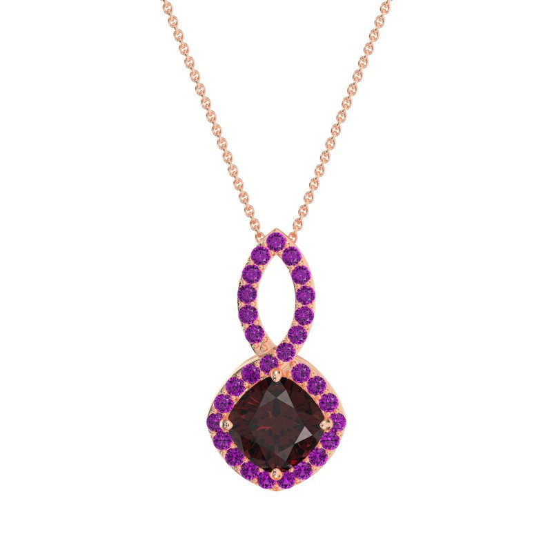 Cushion Halo Modern Necklace