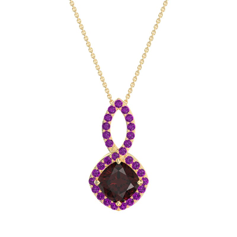 Cushion Halo Modern Necklace