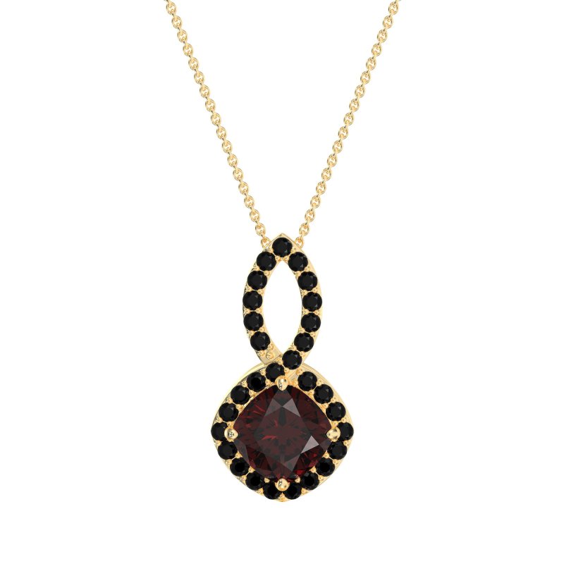 Cushion Halo Modern Necklace