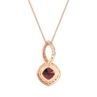 Cushion Halo Modern Necklace